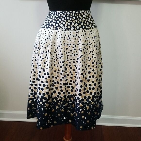 Ellen Tracey Blue Multicolored Sequins Skirt size 6 - Picture 3 of 8